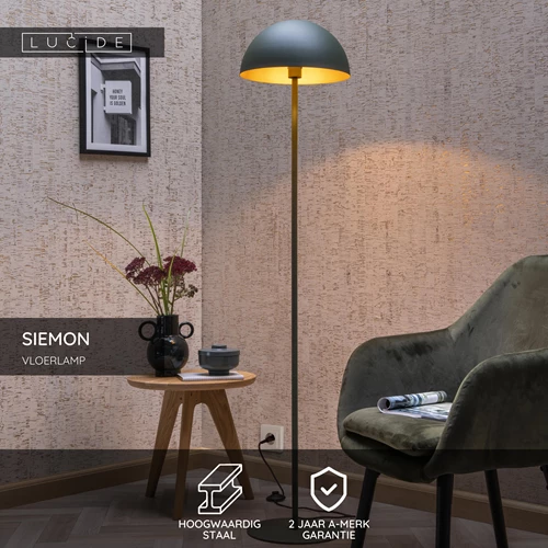 Lucide SIEMON - Vloerlamp - Ø 35 cm - 1xE27 - Groen - USP